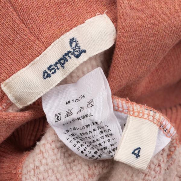 45rpm& Cotton Front Print Zip Hoodie Pink Size 4