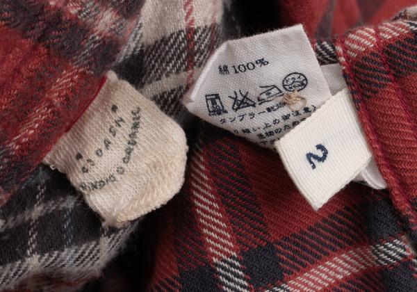 45rpm DASH Red Multi Plaid Cotton Flannel Shirt Size 2