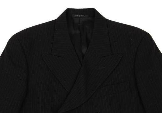 EMPORIO ARMANI Navy Wool Double-Breasted Jacket Size 48