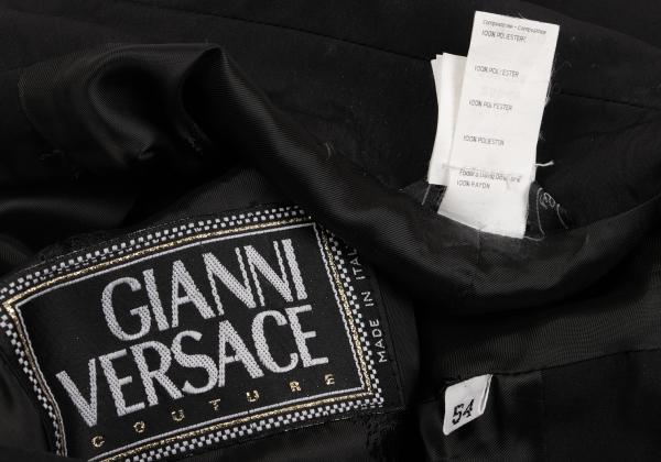 GIANNI VERSACE Medusa Zip Poly Blouson Black Size 54