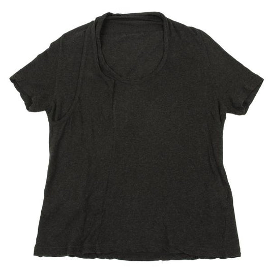 Y's Cotton Shoulder Panel T-Shirt Charcoal Size 2