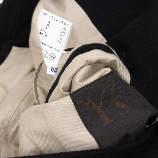 Y's for men Linen Blend Half Trench Coat Black Size 2