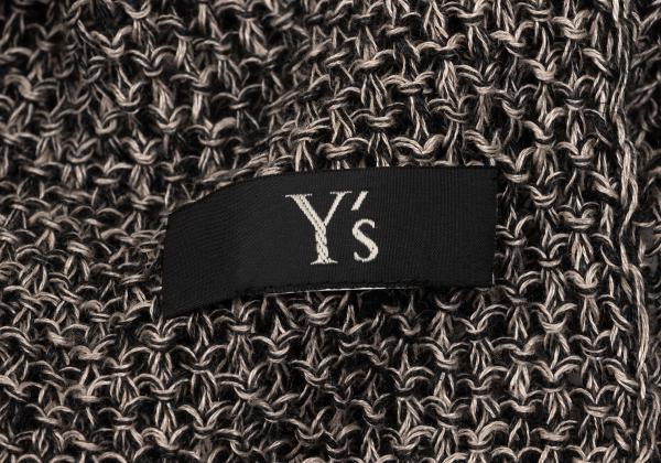 Y's for men Openwork Knit Linen Stole Gray