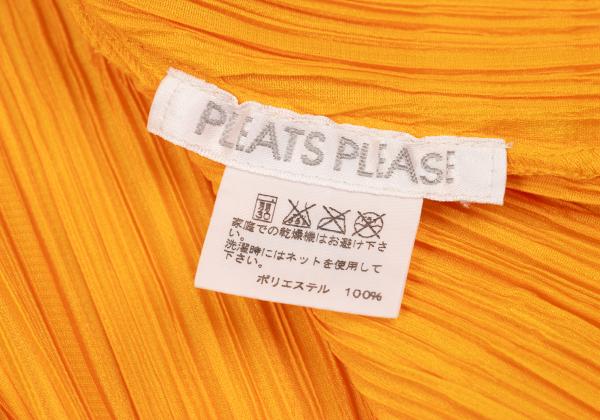 PLEATS PLEASE Pleated Double Zip Hoodie Orange Size 3