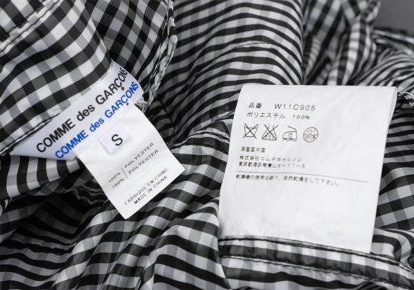 COMME des GARCONS Gingham Check Puckering Coat BW Size S