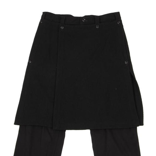Ground Y Flannel Wool Paneled Skirt Pants Black Size 3