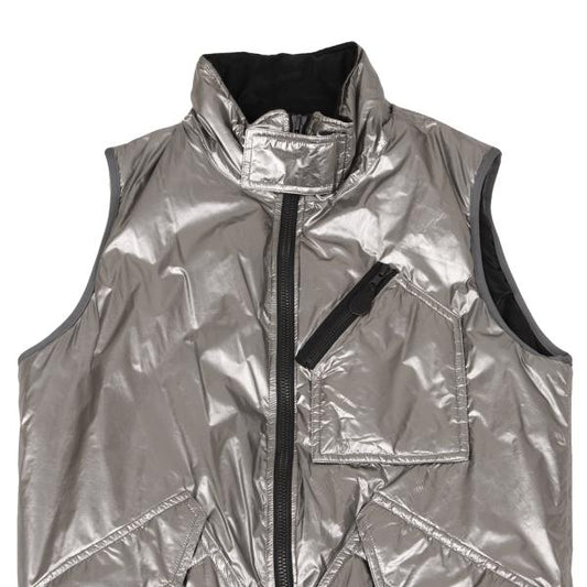Y-3 Poly Metallic Padded Vest Silver Size S