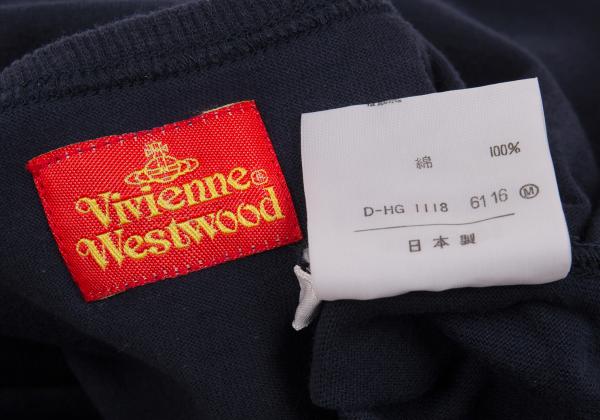 Vivienne Westwood Cotton Orb Embroidered T-Shirt Navy Size M