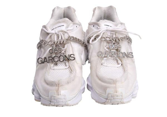 COMME des GARCONS x Nike Shox Chain Sneakers White Size 25CM
