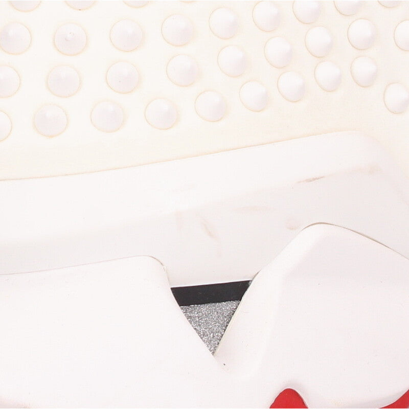 Christian Louboutin White/Red Spike Sock Slip-On Size 8.5