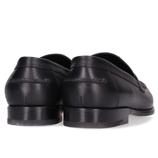 HERMES Destin Kelly Buckle Leather Moccasins Black Size 42A