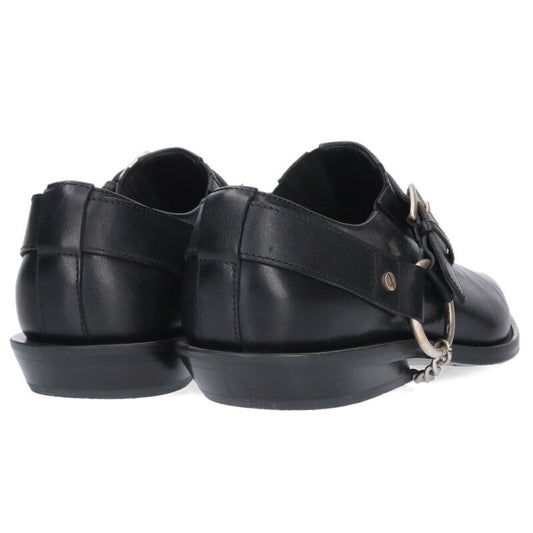 ANN DEMEULEMEESTER 26SS Cowboy Leather Shoes Black Size 7.5