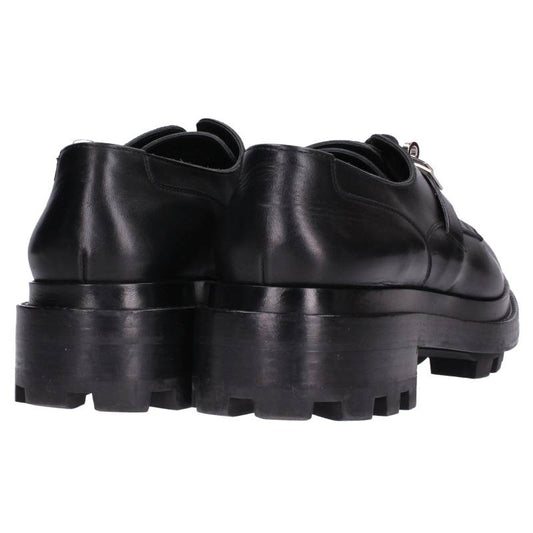 HERMES Kelly Buckle Leather Shoes Black Size 9.5