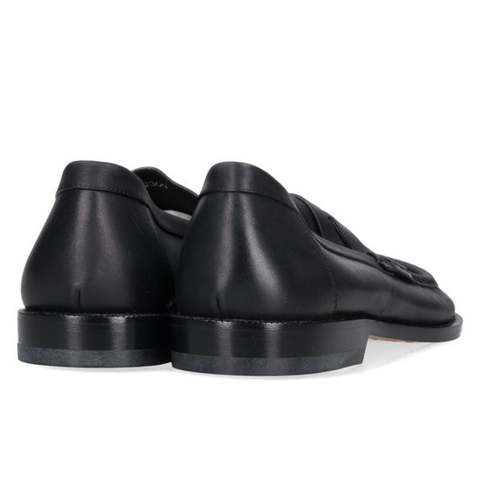 LOEWE Campo Leather Loafers Black Size 9.5