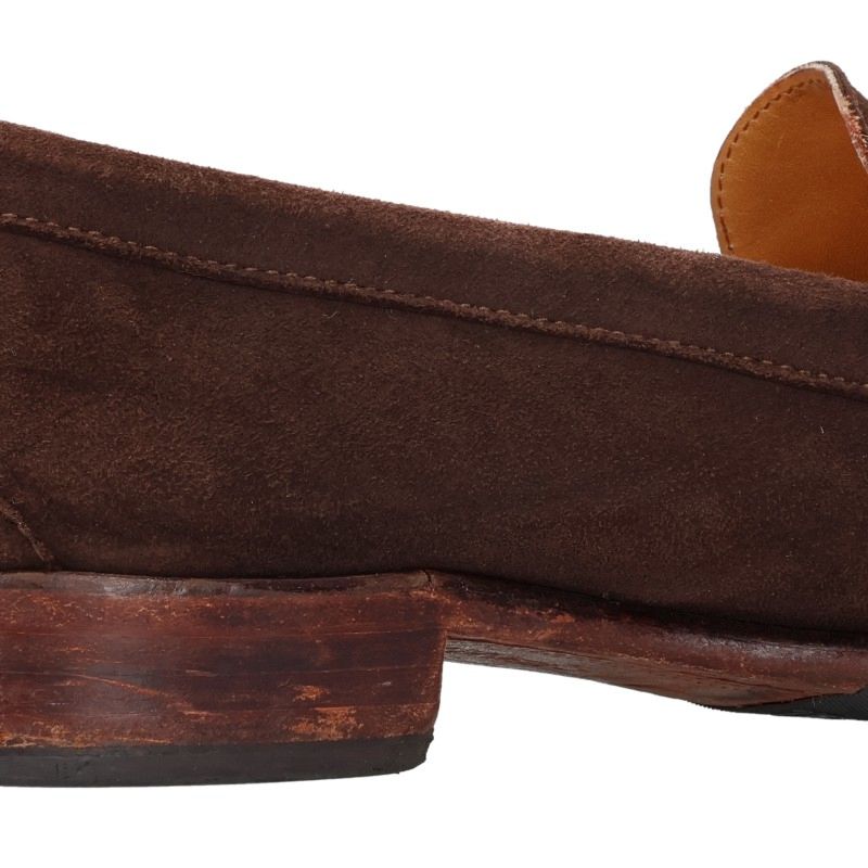 Alden Suede Bit Loafers Brown & Gold Size 10