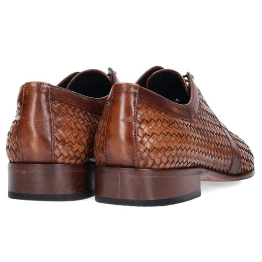 LANVIN Intrecciato Lace-up Shoes Brown Size 26cm
