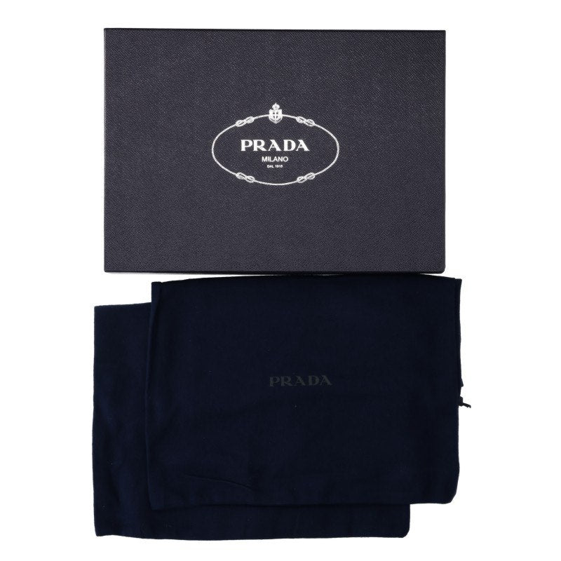 PRADA FW26 Triangle Plate Loafers Black/Silver Size 8
