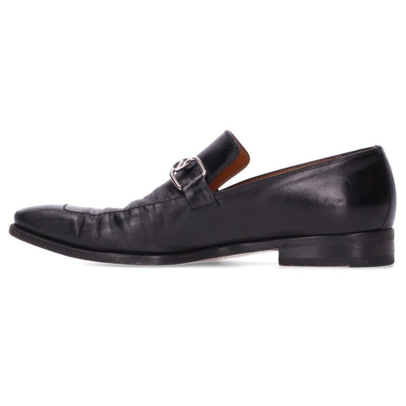 GUCCI Horsebit Loafers Black Size 39.5