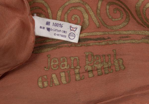 Jean Paul GAULTIER Ethnic Gold Scarf Pink