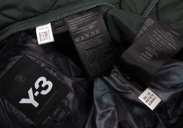 Y-3 Checker Quilted Detachable Hood Jacket Black Size M