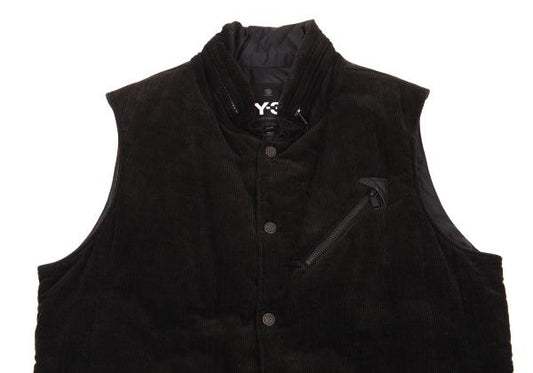 Y-3 Corduroy Padded Vest Black Size M