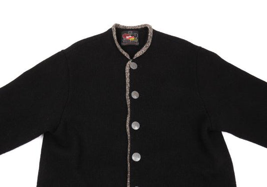 Karl Helmut Coin Button Knit Jacket Black Size M