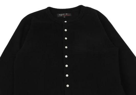 agnes b. Fleece Snap Button Jacket Black Size 1