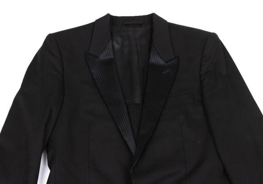 Martin Margiela Cotton Stripe Peak Jacket Black Size 46