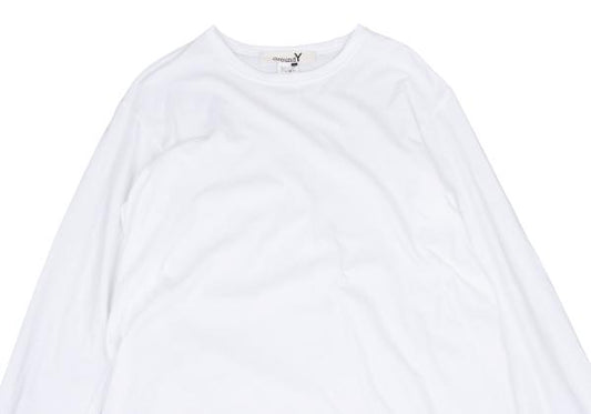 Ground Y Cotton Back Logo Crewneck Long Shirt White Size 3