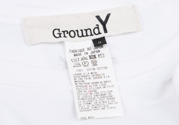 Ground Y Cotton Back Logo Crewneck Long Shirt White Size 3