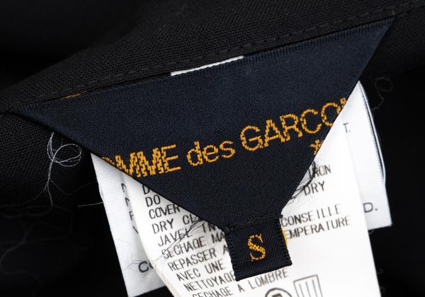 COMME des GARCONS Wool Buttonless Jacket Black Size S