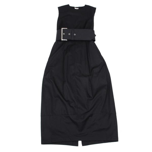 COMME des GARCONS Raw Cut Shadow Stripe Dress Black Size M