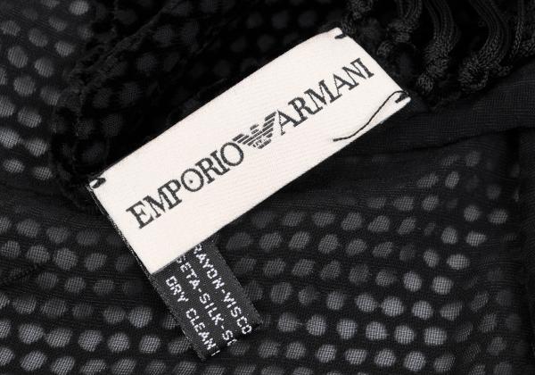 EMPORIO ARMANI Rayon Silk Scarf Black