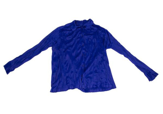 PLEATS PLEASE Wrinkle Pleat Shirt Blue Size 3