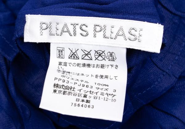 PLEATS PLEASE Wrinkle Pleat Shirt Blue Size 3