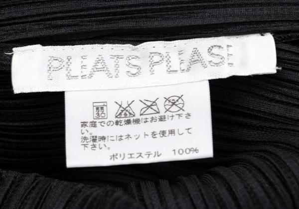 PLEATS PLEASE Pleated Sleeveless Tunic Black Blouse Size 3