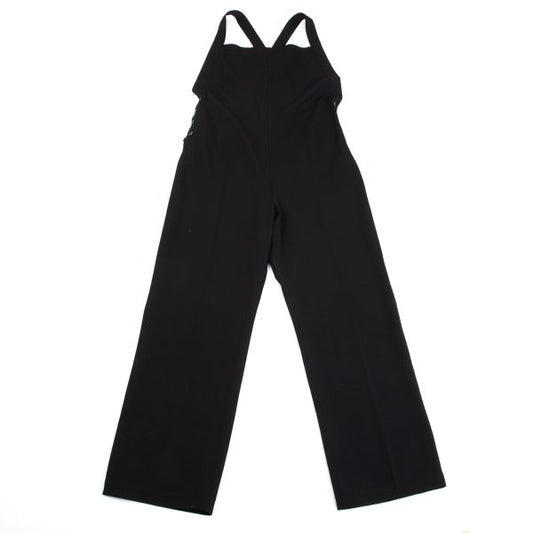 Y's Black Wool Gabardine Jumpsuit Size M