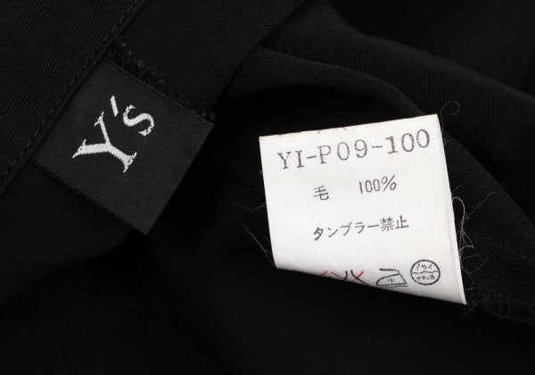 Y's Black Wool Gabardine Jumpsuit Size M