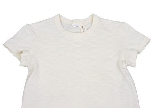COMME des GARCONS Flower Weave T-Shirt White Size S