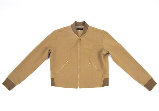 EVEX by KRIZIA Stretch Zip Blouson Beige Size 42