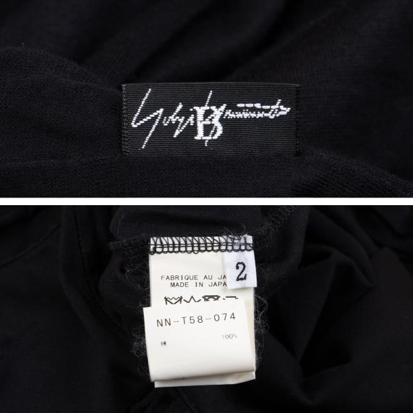 B Yohji Yamamoto Black Cotton Triple-Layer T-Shirt Size 2