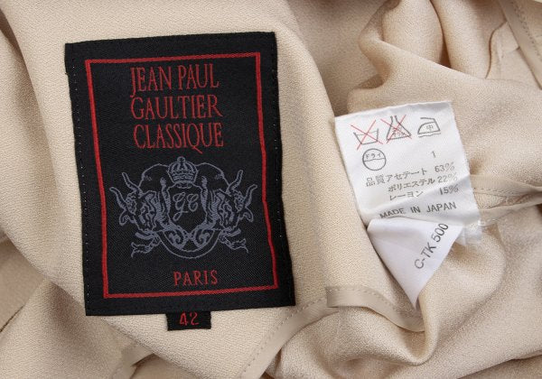 Jean Paul GAULTIER CLASSIQUE Blended Jacket Beige Size 42