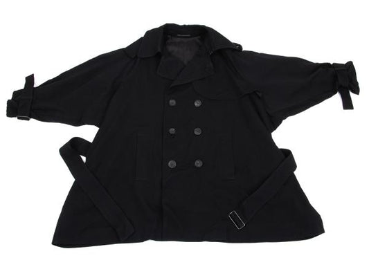 Yohji Yamamoto FEMME 21AW Wool Dolman Coat Black Size 1