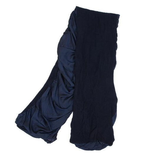 COMME des GARCONS HOMME Dyed Double-Face Wool Scarf Navy