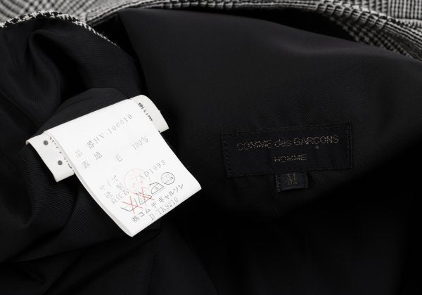 CDG HOMME Glen Check Wool Pullover Vest Gray Size M