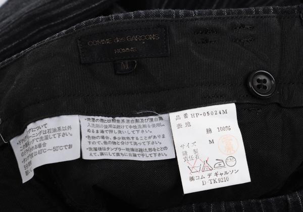 COMME des GARCONS HOMME Cotton Stripe Pants Charcoal Size M