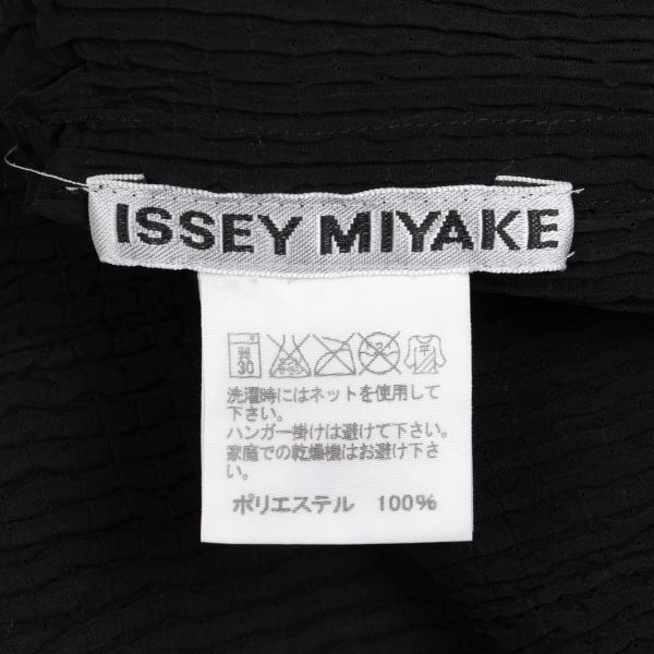 ISSEY MIYAKE Polyester Mixed Pleat Blouse Black Size 2