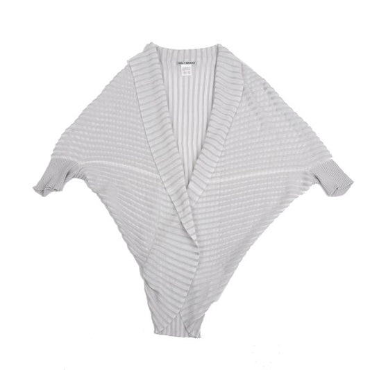 ISSEY MIYAKE Border Knit Blended Bolero Cardigan Gray Size 2