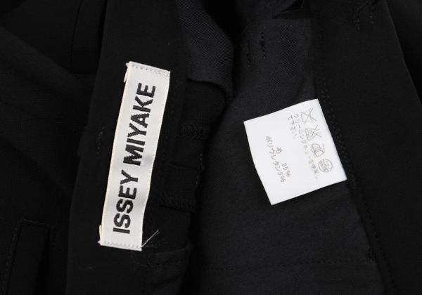 ISSEY MIYAKE Wool Stretch Center Press Pants Black Size 2