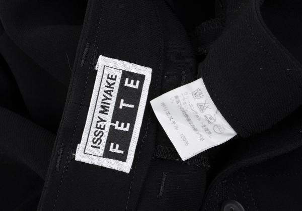 ISSEY MIYAKE FETE Poly Straight Pants Black Size 2